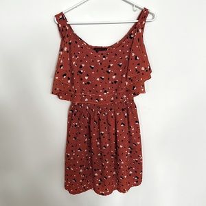 Burnt umber knee length dress